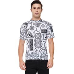 Navigation-seamless-pattern Men s Short Sleeve Rash Guard by uniart180623