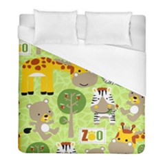 Funny-animals-cartoon Duvet Cover (full/ Double Size) by uniart180623