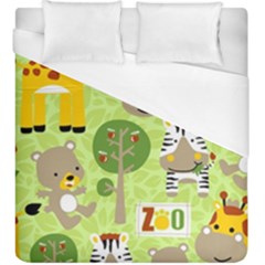 Funny-animals-cartoon Duvet Cover (king Size) by uniart180623