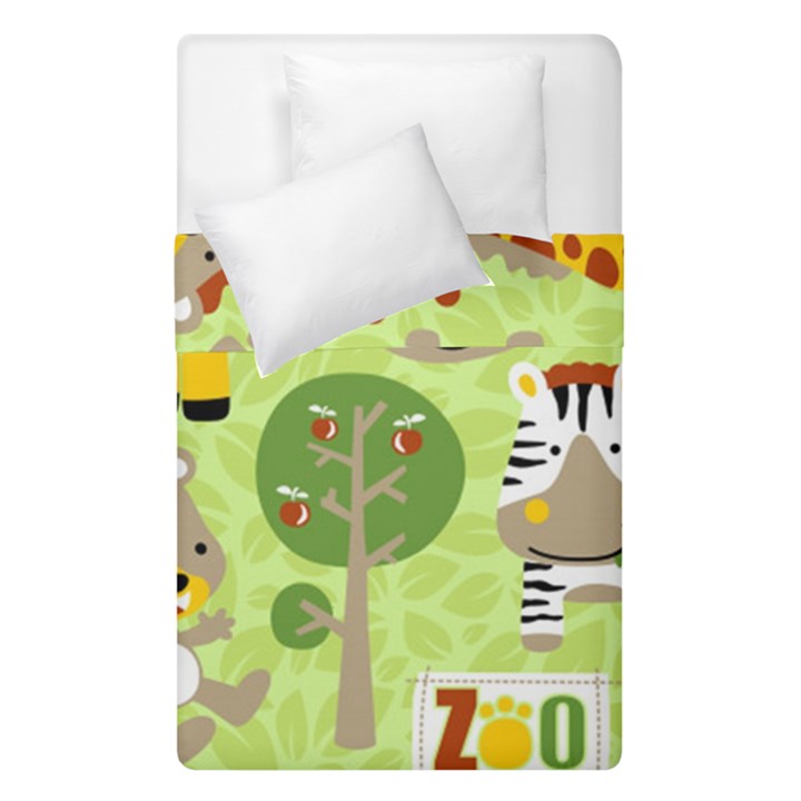 Funny-animals-cartoon Duvet Cover Double Side (Single Size)