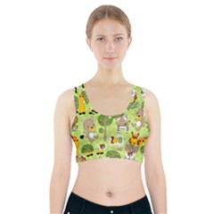 Funny-animals-cartoon Sports Bra With Pocket by uniart180623