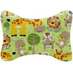 Funny-animals-cartoon Seat Head Rest Cushion by uniart180623