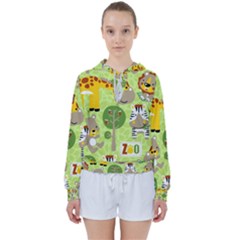 Funny-animals-cartoon Women s Tie Up Sweat by uniart180623