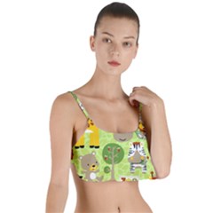 Funny-animals-cartoon Layered Top Bikini Top  by uniart180623