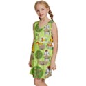 Funny-animals-cartoon Kids  Sleeveless Tiered Mini Dress View2