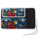 Seamless-pattern-vehicles-cartoon-with-funny-drivers Pen Storage Case (L) View2