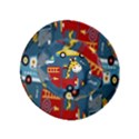 Seamless-pattern-vehicles-cartoon-with-funny-drivers Inside Out Bucket Hat (Kids) View3