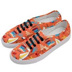 Seamless-pattern-vector-beach-holiday-theme-set Women s Classic Low Top Sneakers by uniart180623