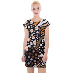 Trendy-mix-animal-skin-prints Cap Sleeve Bodycon Dress by uniart180623