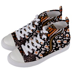 Trendy-mix-animal-skin-prints Women s Mid-top Canvas Sneakers by uniart180623