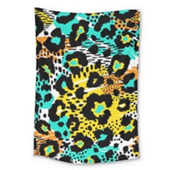 Seamless-leopard-wild-pattern-animal-print Large Tapestry by uniart180623