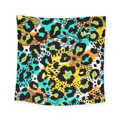 Seamless-leopard-wild-pattern-animal-print Square Tapestry (small) by uniart180623