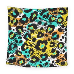 Seamless-leopard-wild-pattern-animal-print Square Tapestry (large) by uniart180623