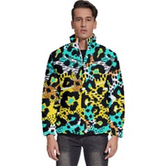 Seamless-leopard-wild-pattern-animal-print Men s Puffer Bubble Jacket Coat by uniart180623