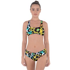 Seamless-leopard-wild-pattern-animal-print Criss Cross Bikini Set by uniart180623