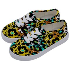 Seamless-leopard-wild-pattern-animal-print Kids  Classic Low Top Sneakers by uniart180623