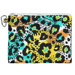 Seamless-leopard-wild-pattern-animal-print Canvas Cosmetic Bag (xxl) by uniart180623