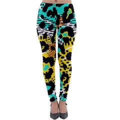 Seamless-leopard-wild-pattern-animal-print Lightweight Velour Leggings by uniart180623