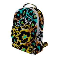 Seamless-leopard-wild-pattern-animal-print Flap Pocket Backpack (large) by uniart180623