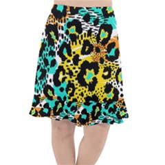 Seamless-leopard-wild-pattern-animal-print Fishtail Chiffon Skirt by uniart180623