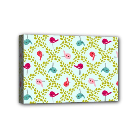 Birds-pattern-background Mini Canvas 6  X 4  (stretched) by uniart180623