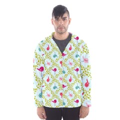 Birds-pattern-background Men s Hooded Windbreaker by uniart180623