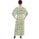 Birds-pattern-background V-Neck Boho Style Maxi Dress View2