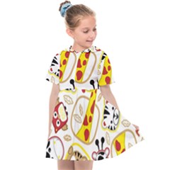 Vector-seamless-pattern-nice-animals-cartoon Kids  Sailor Dress by uniart180623