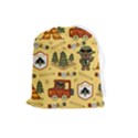 Seamless-pattern-funny-ranger-cartoon Drawstring Pouch (Large) View1