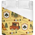 Seamless-pattern-funny-ranger-cartoon Duvet Cover (King Size) View1