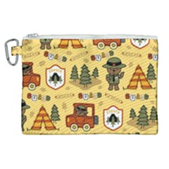 Seamless-pattern-funny-ranger-cartoon Canvas Cosmetic Bag (xl) by uniart180623