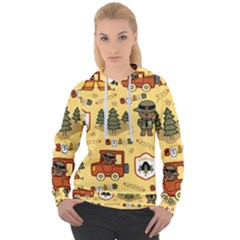 Seamless-pattern-funny-ranger-cartoon Women s Overhead Hoodie by uniart180623