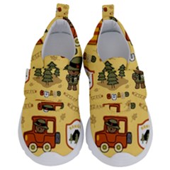 Seamless-pattern-funny-ranger-cartoon Kids  Velcro No Lace Shoes by uniart180623