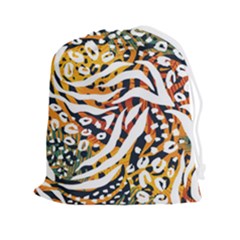 Abstract-geometric-seamless-pattern-with-animal-print Drawstring Pouch (2xl) by uniart180623