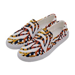 Abstract-geometric-seamless-pattern-with-animal-print Women s Canvas Slip Ons