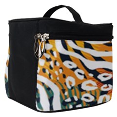 Abstract-geometric-seamless-pattern-with-animal-print Make Up Travel Bag (small) by uniart180623