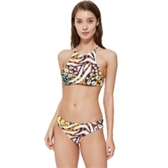 Abstract-geometric-seamless-pattern-with-animal-print Banded Triangle Bikini Set by uniart180623