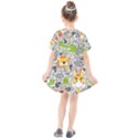 Seamless-pattern-with-wildlife-cartoon Kids  Smock Dress View2