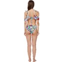 Graffiti-characters-seamless-pattern Ruffle Edge Tie Up Bikini Set	 View4