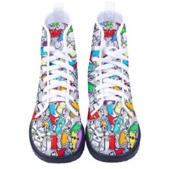 Graffiti-characters-seamless-pattern Men s High-top Canvas Sneakers