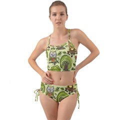 Seamless-pattern-with-trees-owls Mini Tank Bikini Set by uniart180623