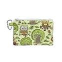 Seamless-pattern-with-trees-owls Canvas Cosmetic Bag (Small) View1