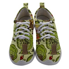 Seamless-pattern-with-trees-owls Women Athletic Shoes by uniart180623