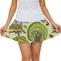 Seamless-pattern-with-trees-owls Women s Skort View1