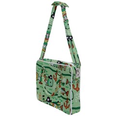 Seamless-pattern-fishes-pirates-cartoon Cross Body Office Bag