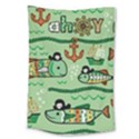 Seamless-pattern-fishes-pirates-cartoon Large Tapestry View1