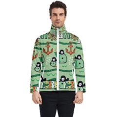 Seamless-pattern-fishes-pirates-cartoon Men s Bomber Jacket