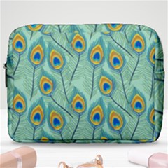 Lovely-peacock-feather-pattern-with-flat-design Make Up Pouch (large) by uniart180623