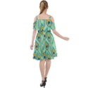 Lovely-peacock-feather-pattern-with-flat-design Cut Out Shoulders Chiffon Dress View2