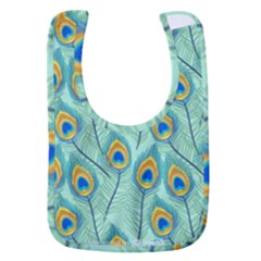 Lovely-peacock-feather-pattern-with-flat-design Baby Bib by uniart180623